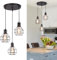 YOOCHUENG Hängelampe Schwarz Metall,Pendelleuchte 3-Flammig,Esszimmer Lampe Hängend,Küchenlampe Hängend,Hängelampe Wohnzimmer,Pendelleuchte E27,Deckenleuchte Industrial