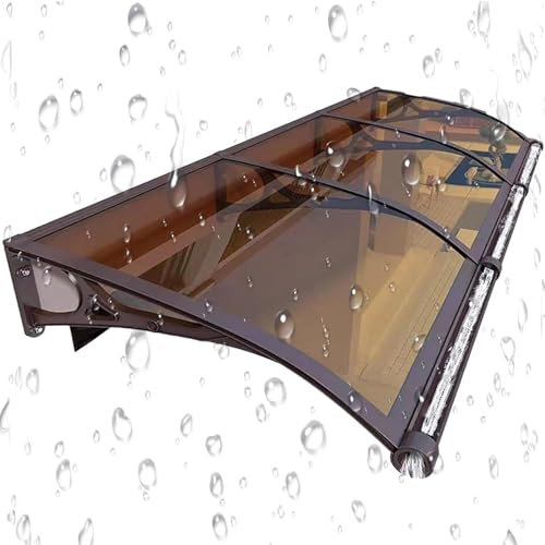 Front Door Patio Awning,Outdoor Porch Awning Curved Door Window Awning Canopy Rain Shelter Cover Porch Awning for roof Balcony Yard Garden (80x340cm/32x134in)