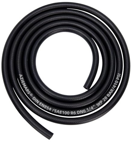 3 Meters Fuel Line Hose 6mm (1/4) ID Fuel Pipe 6mm Fuel Hose Rubber Oil Resistant, Pressure Resistant, Heat Resistant Fuel Hose for Trucks, Cars, Tractors, or Small Engines