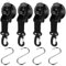 4 ganci a ventosa, gancio a ventosa extra forte, ventosa girevole a 360° con 4 ganci a S, cinghie ventose con ganci per auto, teloni, camper, accessori da campeggio.