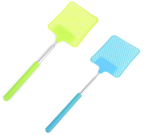 Scacciamosche, Paletta Mosche, Estensibile Scacciamosche, Manuale Paletta Mosche, Plastica Scacciamosche, Flessibile Durevole Scacciamosche per Interno Cucina Zanzare Mosche Insetti Bug e Tarme