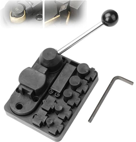 Metal Wire Bending Jig Set with Adjustable Dies, Mini Wire Bender, Designed for Steel, Copper and Brass Wire, Ideal for Jewelry, Hardware and DIY Projects (A)