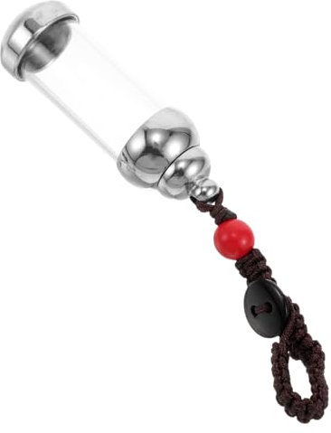 FRCOLOR Flaschenanhänger Mit Glasbehältern Für Babyhaare Praktischer Schlüsselanhänger Mit Kleinen Glasfläschchen Winzige Durchsichtige Ampullen Als Erinnerungsstück