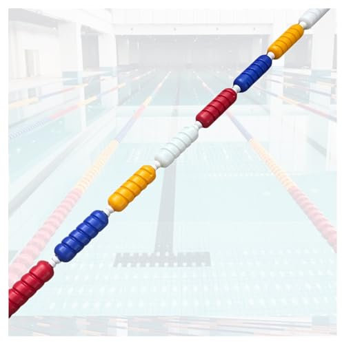 MARIYCH Linea di separazione Galleggiante per Piscina, Linea di Sicurezza interrata per separare la Parte Bassa da Quella Profonda (Cavo in Acciaio, 6 m/20 Piedi)