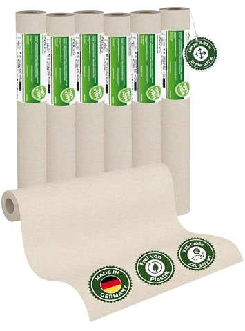 Veluxis Vliestapete 6er-Set UNI einfarbig Elfenbein – 15,00 m × 0,53 m | matt, waschbeständig, stoßfest, Made in Germany