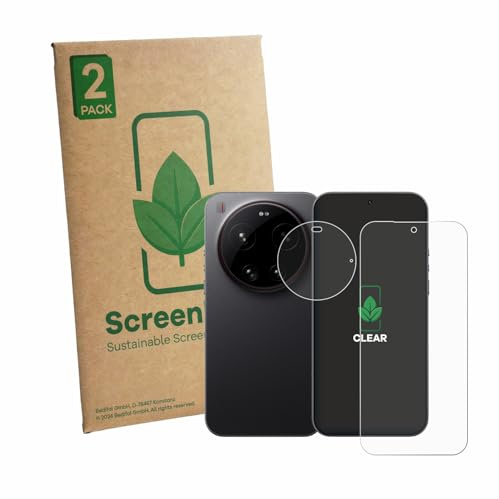 ScreenLeaf 2 Stück Schutzfolie für Xiaomi 17 Ultra (Display+Kamera) [nachhaltiger Displayschutz, Folie, transparent, kratzfest]