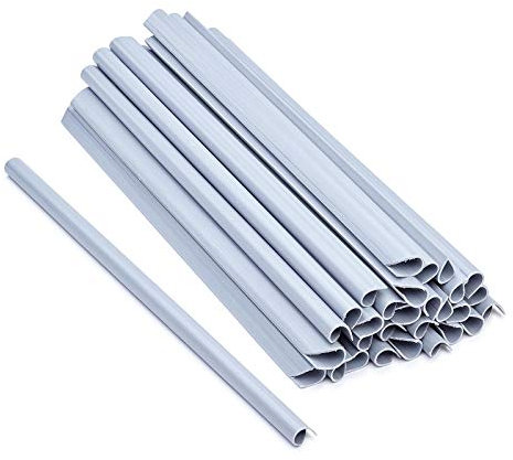 Lot de 30 clips de fixation pour bande de brise-vue en PVC, clip, Pare-vue, fixation gris
