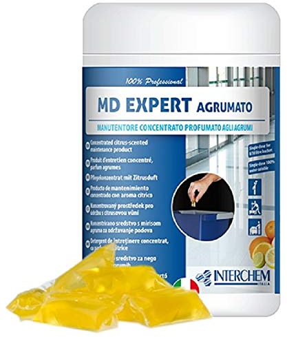 MD Expert Agrumato detersivo monodose manutentore superconcentrato profumato agli agrumi - confezione : 6 barattoli da 80 caps