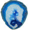 dailymall Agate Boissons sous-Verres Agate Naturelle Tranche Géode Pierre Coaster pour Boissons, Cristal Quartz Tasse Tapis, Fabrication De Bijoux - Bleu Marin