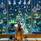 LessMo 398Pcs Fensterbilder Weihnachten Selbstklebend, Fensterdeko Weihnachten, Party Neujahrsbedarf, DIY-Dekorationen für Türen, Fenster und Vitrinen, Weihnachten Theme Party, PVC