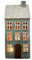 Tall Blue House Tea Light Holder Village Pottery Ceramic Cottage Candle Ornament