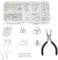 Aweisile 740 Stück Schmuck Selber Machen Set Ohrringe Selber Machen Schmuckherstellung Zubehör Set Schmuck Basteln Zubehör Schmuckherstellung Set mit Zange für Ohrring Armband Halsketten