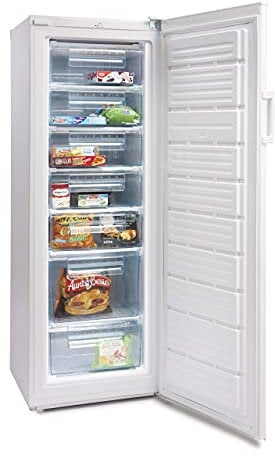 Iceking 170x60cm 242 Litre Tall Freezer with 7 Freezer Compartments, Adjustable Thermostat and Feet- 2 Year Guarantee (White)