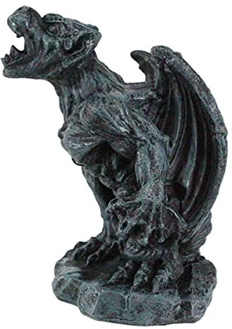Ebros Gothic heulender Werwolf Wolf Mann Wasserspeier Miniatur Figur Lycan Beast Werwolfe Direwolf Fantasy Decor Skulptur für Halloween Unterwelt Makabre Akzent