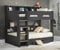 Wooden Bunk Bed with Underbed Storage Drawer, Happy Beds Orion Oak Wood Modern Twin Sleeper (3FT - Frame Only, Anthracite)