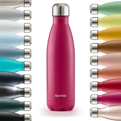 Blumtal Thermosflasche 750 ml Edelstahl - auslaufsichere Isolierflasche - BPA-freie Trinkflasche Edelstahl kalt & warm - doppelwandige Insulated Bottle - Trinkflasche 750 ml Berry - Pink