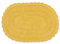 DII Crochet Collection Wende-Badematte, klein, oval, 43 x 61 cm, Gelb.
