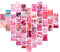 Taasmoog 50-teiliges Wand-Collage-Set, Pink Rosy Collage Druck Set, warme Farbe, Raumdekoration für Mädchen Wandkunstdrucke für Zimmer Schlafsaal VSCO Wall Poster für Schlafzimme Foto Display