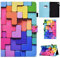 Auslbin Coque pour Samsung Galaxy Tab A8 10.5 Pouces (2021 Version) SM-X205/X200 Cuir PU Etui Housse Tablettete de Protection Flip Portefeuille Cover Case avec Stand et Poche - Blocs