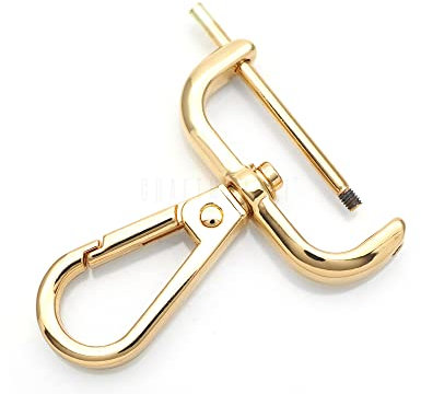 CRAFTMEMORE 2 ganci staccabili a scatto con chiusura girevole con barra a vite per borsa di ricambio hardware (1-1/4 pollici, oro)