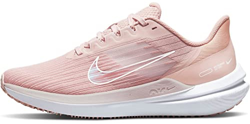 NIKE Women's Air Winflo 9 Sneakers, Pink Oxford White Barely Rose, 6 UK