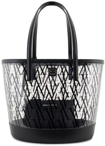Armani Exchange Damen Monogrm Shopper schwarz
