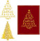 GLOBLELAND 2Pcs Merry Christmas Trees Hot Foil Plate Metal Xmas Happy New Year Greeting Words Foil Plates Dies Emboss templates for Card Making DIY Scrapbooking Photo Album Decorative