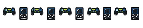 Unique 25190 - Papiergirlande – 2,13 m – Gamer-Geburtstagsparty – 1 Stück (1 Packung)