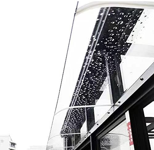 Pultvordach und Türüberdachung,Transparent Haustürvordach,UV-Schutz Wetterfeste Haustürdach Überdachung Polycarbonat Türdach für Draußen Pultbogenvordach,Wandhalterung (50x80cm/20 x31)