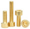 50 Stück M3×10mm Buchsenkopfschrauben, Inbusschraubenantrieb, Din 912, Messing, Vollgewinde, Helles Finish, Maschinengewinde