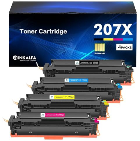 207X 207A Toner Ersatz Kompatible für HP 207X 207A Color Laserjet Pro MFP M283fdw M255dw M282nw M283fdn M255nw M283 M282 M255 Mit Chip Multipack 1x W2210X W2211X W2212X W2213X