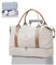 WEPLAN Sac de Voyage Femme Sac Weekend Maternité avec Compartiment Chaussures Sacs Voyage Cabine Avion Week-End Sacs Sport Gym d'hôpital Femme Homme Imperméable Travel Duffle Bag,Beige et Marron