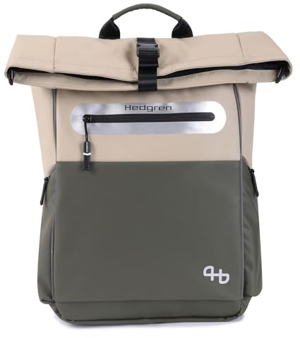 Hedgren Unisex Kettenrucksack, Beige/Olivgrün, Einheitsgröße, Casual