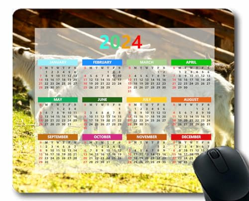 YENDOSTEEN 2024 Kalender Mauspad,Spiel Naht Mousepad, Abstraktion mit Farbverlaufsunschärfe Mauspads für Computer,Laptop,PC,Büro & Zuhause