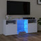 Prissent Mobile Porta TV Con Luci LED Bianco 120x30x50 cm Per Soggiorno e Camera Da Letto - In Legno, Tavolino Per Dispositivi Multimediali, Design Alla Moda