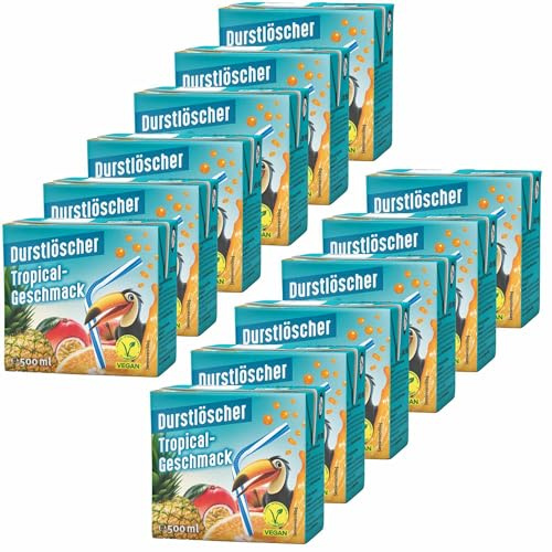 Durstlöscher Tropical Geschmack 12er Pack (12x500ml Pack) + usy Block