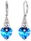 MEDWISE Kaninchen Ohrringe 925 Sterling Silber Herz Hängend Tropfen Kristall Hasen Schmuck Hypoallergen für Mädchen Damen Ehefrau Freundin Tochter Geburtstag Geschenk