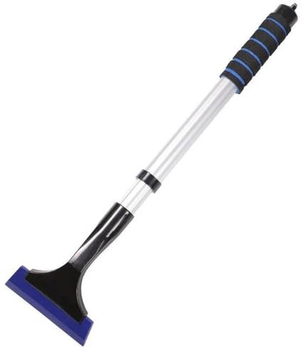 MODADA Snow Scraper Telescopic Snow Ice Scrapers Snow Scraper Extra-long Snow Shovel With Handle Rubber-coated Snow Ice And Defrost Snow Shovel(Telescopic Blue)