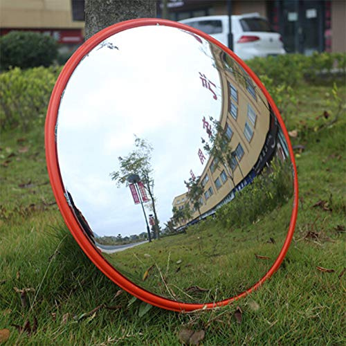 Convex Mirror for Bedroom, 130 Degree Wide Angle Mirror for Blind Spot Security Mirror, 45cm Safety Mirror with Bracket for Shop Security, Supermarket Security, Warehouse Safe