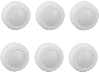 TYCIONG 6 Stück LED Puck Lichter mit Fernbedienung Dimmbar Kreislampe Unterschrank Beleuchtung Schrank Theke Weiß