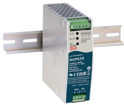 MEAN MELL Mean Well DUPS20 24V 20A DIN Rail Type Uninterruptible DC-UPS Module DUPS20
