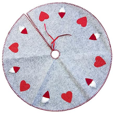 OFFSCH Jupe pour Sapin De Noel Jupe De Sapin De Noel Couverture De Tapis d'arbre De Noël Ornements De à Double Couche Jupe De Neige Sapin De Noel Jupe d'arbre Rouge Sapin De Noël