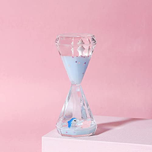 Sablier, Couleur Lait, Huile, sablier, Horloge, Mouvement visuel Flottant, Bulle de Mouvement Liquide avec Ornements d'animaux Mignons, Jouet Cadeau d'anniversaire (Color : C)