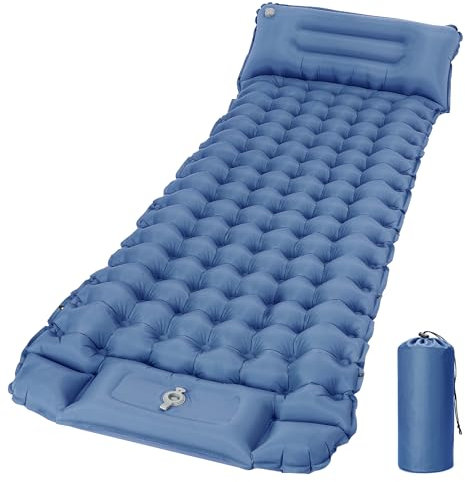 CARBURATEUR luftmatratze Selbstaufblasende Isomatte für Camping, Strand, Wandern, bequem und platzsparend (Marineblau)