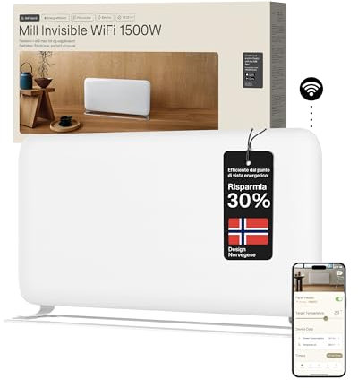 Mill Invisible WiFi Panel Heater 1500W Dual Usage
