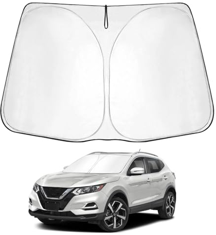 SHAOHAO Compatible con N-issan Qashqai J11 2014-2021 Parasol Plegable con Tejido Revestido de Plata Parasol Plegable protección UV y contra el Calor Accesorios N-issan Qashqai J11