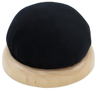 KFMON 1–4 Stück Sticknadelkissen mit Holzsockel, Flanell-Nähzubehör, Sticknadelkissen für Handarbeiten, Quilten und Basteln, Nadelkissen mit Holzsockel