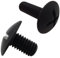 Vis à tête de champignon en plastique (nylon 6.6), coupe en croix et tournevis pour assemblage et montage, pour usage industriel et domestique - M6X20 - Noir - 20 pièces - Plastic Hardware Store