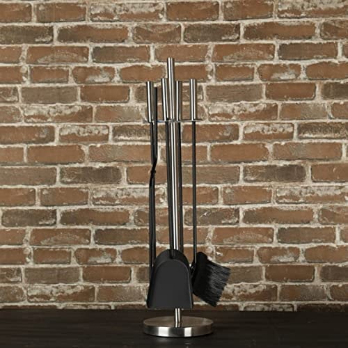 Juego de 5 Herramientas Resistentes para Chimenea de 26 Pulgadas para Interiores y Exteriores, Accesorios para chimeneas de Primera Calidad.