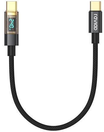 RAVIAD USB C Kabel 240W [0.5M] PD3.1 Schnellladekabel USB C auf USB C Nylon Geflochten QC4.0 Typ C Ladekabel Ladegerät für iPhone 16 15 Pro SamsungGalaxy S24 S23 S22 Pixel 7 iPadPro MacBookAir Tablets